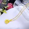 Colgante de ciervo dorado de Vietnam collar simple de alce para mujer joyería colgante chapado en oro cobre cadena clavicular