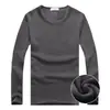 Venta de liquidación: encuentra grandes ofertas en camisetas de manga larga de moda para hombre, cuello redondo, otoño/invierno, con forro polar, camisetas térmicas cálidas para exportación