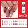 Inverno doce desenho animado Natal desgaste unha floco de neve Papai Noel manicure falso unha remendo coleção de Natal