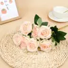 7 Cabeças Rosa Pérola Estilo Outono Cena de Casamento Sala de Estar Buquê Enfeites Flores Artificiais Fabricantes de Comércio Exterior Atacado Flores Artificiais