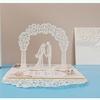 Tarjeta de Invitación 3D Cortada con Láser Tarjeta de Invitación de Boda para Novios Suministros de Boda Propuesta Transfronteriza Compromiso
