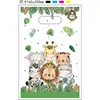 Juego de vajilla para fiesta de cumpleaños con temática de zoológico y jungla de bosque nuevo, vasos de papel, pancarta de papel y mantel