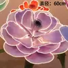 Flores Artificiais Grandes Emissoras de Luz LED para Exibição em Shopping, Flores Decorativas Grandes para Montagem de Cenário de Casamento, Flores Artificiais de Peônia