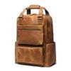 Mochila de cuero Crazy Horse retro para hombre, nueva, de fábrica transfronteriza, para viajes de montaña, de cuero genuino, de gran capacidad, para ordenador