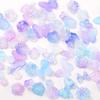 Patrón mixto bicolor degradado esmerilado Sueño barroco Azul Púrpura rosa lazo parche rosa diy con cuentas