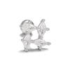 Pendientes de moda con pequeñas flores frescas Mori para mujer, con varilla de acero inoxidable perforada y clavos para las orejas, sin preocupaciones, a través de la frontera.