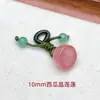 Colgante Pequeño de Agata Roja con Vaina de Loto al por Mayor para Fabricantes, Colgante de Accesorios DIY Tejido a Mano de Calcedonia Amarilla con Brote de Magnolia