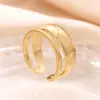 Anillo Simple Hueco Transfronterizo Nicho Alto Gama Elegante Brillo Diseño Versátil Anillo Abierto 18K