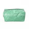 Bolsa de Cosméticos Cuadrada de Papel DuPont para Mujer Bolsa de Almacenamiento de Papel DuPont Verde Bolsa de Lavado Impermeable de Papel DuPont