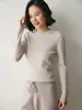 Suéter de Cachemira para Mujer de Color Sólido con Cuello Redondo, Nuevo para Otoño e Invierno 2026, Simple y Versátil, Cálido y Cómodo, Suéter Amigable con la Piel