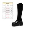 Botas Longas de Salto Alto de 10cm para Mulheres, Novo Estilo Outono 2026, Botas Longas que Aumentam a Altura para Mulheres Baixas, Botas de Equitação de Cano Alto com Salto Bloco de Solado Grosso