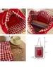 Bolsa de Lona a Cuadros American Double Bread para Mujer, Bolso Tote para Viaje, Bolso de Mano Vintage en Contraste, Bolsa Primavera Nueva para Padres e Hijos