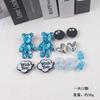 Urso de Lantejoulas de Cristal Desenho Animado Acessórios para Sapato com Buracos Fivela de Sapato DIY Flor de Sapato Fivela de Sapato Popular Xiaohongshu