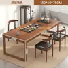 Mesa de té y combinación de sillas madera maciza mesa de té simple sala de estar balcón de casa mesa de té pequeña mesa de té nueva china tablero grande preparación de té