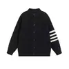 Nuevo suéter de punto con capucha para otoño e invierno para hombres y parejas, cuello Henry de bloques de color, chaqueta estilo old money, venta al por mayor de fábrica transfronteriza