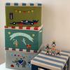 Caja de Almacenamiento para Jardín de Niños Respetuosa con el Medio Ambiente con Tapa Lavable Plegable Caja de Almacenamiento para Libros Infantiles Almacenamiento Doméstico para Ropa de Armario