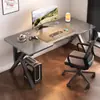 Escritorio de Computadora, Mesa y Silla para Juegos de Escritorio para Uso en Casa, Escritorio de Oficina, Escritorio Simple para Estudiar y Escribir, Textura de Fibra de Carbono