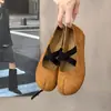 Sapatilhas de Ballet com Altura Interna de 3cm, Tira Cruzada, Decote Baixo, Bico Arredondado, Mary Janes Retrô, Sapatos Únicos para Mulheres, Sola Macia, Cadarço