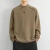 Dropshipping Transfronterizo Camiseta de Manga Larga para Hombre 2025 Nueva Camiseta Térmica de Cuello Medio Alto Sudadera Interior Engrosada para Hombre