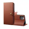 Adecuado para iPhone 11 Cartera de Cuero de Primera Capa Funda de Cuero para Teléfono Móvil Flip de Negocios con Tarjetero Funda Protectora para Apple 11 Pro