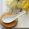 Vajilla de Porcelana Fina de Tangshan Cucharita Cuchara para Sopa Cuchara de Cerámica Cucharita Cucharita Pequeña Mago-Blanco Puro