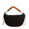 Bolsa de mano tejida de paja estilo casual y elegante para vacaciones de verano 2025 para mujer con colores contrastantes, bolso de hombro y bolso cruzado