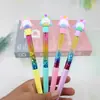 Bolígrafo de gel creativo nuevo de dibujos animados con cabeza de goma suave, súper lindo, para firma de examen de estudiante, pluma de varita de hada de arena movediza de celebridad de internet ins