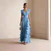 Ropa de Mujer Europea y Americana 2026, Sitio Web Independiente Amazon, Color Sólido, Plisado, Manga Corta, Vestido de Cuello en V, Vestido de Gasa