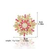 Broche para Mujer Transfronterizo Copo de Nieve Zircón Broche Giratorio Corsage Estéreo para Mujer Estilo Coreano Elegante Pin Hebilla para Abrigo de Traje