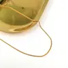 Collar cuadrado de perlas de acero inoxidable todo a juego que no se decolora cadena de clavícula de acero de titanio de oro de 18 quilates cadena joyería diy al por mayor femenina