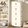Armário de armazenamento dobrável doméstico com rodas, sem necessidade de instalação, adequado para roupas de bebê, apartamentos alugados, design multicamadas, empilhável e à prova de poeira