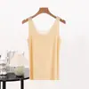 Chaleco de Seda Helada Sin Costuras para Mujer de Verano, Top Base Ultra Delgado de Talla Grande para Gorditas, con Camisa de Traje, Top Halter Anti-Transparente