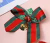 Pingente Mini Laço de Natal Decoração de Árvore de Natal Acessórios para Caixa de Presente Arranjo de Pingente de Sino de Natal DIY
