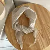 Bufanda Triángulo de Cuadros Estilo Coreano Bufanda de Seda Multifuncional Cinta para la Cabeza Pañuelo para la Cabeza Cinta Decorativa Versátil Primavera/Verano Accesorios para el Cabello