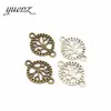YuenZ Accesorios para pulseras DIY Árbol de la vida redondo aleación vintage doble colgador Q203