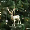 Nuevos Colgantes Dorados Navideños Transfronterizos, Adornos Electroplateados para Árbol de Navidad, Copos de Nieve, Accesorios de Ciervos, Suministros Navideños