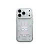 Capa de chuva com contas banhada a ouro rosa ins, estojo de coelho Miffy, adequado para Apple 17 Pro Max iPhone 16P