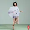 Xia Hui Ren Jian Yan Huo Danza Performance Especial Paraguas Estilo Chino Patrón de Flores y Pájaros Paraguas de Seda Estilo Antiguo Accesorio de Danza Clásica