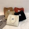 Popular Bolso Grande de Color Sólido Estilo Coreano Nuevo 2021 Nuevo Estilo Occidental Casual de Hombro Simple Bolso de Tela de Terciopelo de Color Sólido