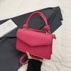 Bolso Bandolera de Hombro Estilo Western con Texto de Color Sólido Bolso Cuadrado Pequeño de Viaje Otoño e Invierno 2023 Bolso Pequeño Portátil Popular para Mujer Este Año