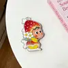 Patch de Acrílico Dupla Face Embossado Desenho Animado Hello Kitty Transfronteiriço Fivela de Puxar Fácil Patch Ins Insígnia de Grampo de Cabelo Fofo