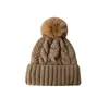 Gorro de Lana Tejido de Invierno, Cálido y Versátil, Gorro Tejido en Espiral a Prueba de Viento, Gorro de Punto para Estudiantes que Protege los Oídos, Gorro de Moda Transfronterizo