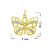 Accesorios para joyería DIY colgante de circonita microincrustada accesorios para collar serie Mariposa Libélula baño de oro de 18 quilates