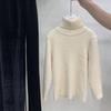 Otoño e Invierno 2025 Tejido de Punto Suave para Niñas Pequeñas, Suéter de Cuello Alto Grueso y con Forro Polar para Niñas
