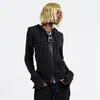 Moletom com zíper grande e blocos de cor personalizados transfronteiriços europeus e americanos, casual slim-fit subcultura punk Harajuku moletom y2k