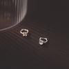 Ailuoqi Prata S925 Estilo Coreano Simples Quatro Garras Vidro Sintético Argola de Orelha Verão Pequenos Brincos Elegantes M00437