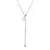 Cadena de Suéter Otoño e Invierno Transfronteriza Collar de Perlas con Diamantes Diseño de Borla de Nicho Lujo Ligero Estilo Coreano Versátil para Mujer Sensación de Gama Alta