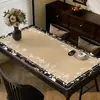 Mantel de Mesa Estilo Medieval con un Toque de Lujo Ligero y de Gama Alta, Impermeable, Resistente al Aceite y Lavable, Protector Rectangular para Mesa de Comedor, Mantel para Mesa de Café