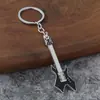 Novo chaveiro pingente de guitarra transfronteiriço, pingente criativo de instrumento musical, liga de zinco DIY decoração para mochila de estudante