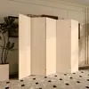 Biombo Plegable para Sala de Estar, Estilo Minimalista Moderno Color Crema, Adecuado para Dormitorio, Hogar, Oficina, Panel de Pantalla Blanco Hueso